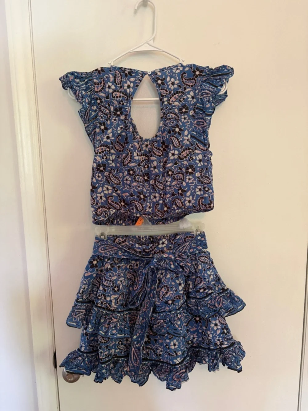 Cleobella Blue and Pink Floral Matching Set Xs